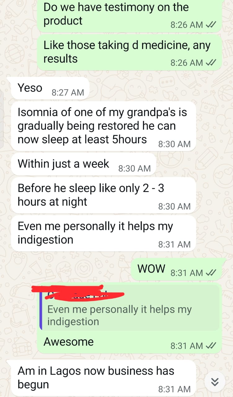 Customer testimonial screenshot