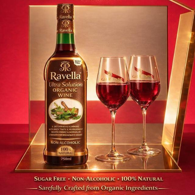 Ravella organic wellness wine bottle